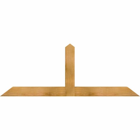 Ekena Millwork Portland Rough Sawn Timber Gable Bracket, Western Red Cedar, 60"W x 22"H x 4"D x 4"F, 9/12 Pitch GBW060X22X0404POR00RWR